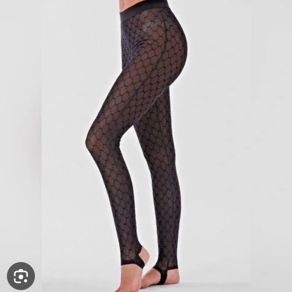 NWT Noli Monogram Mesh Stirrup Tight
Color: Black